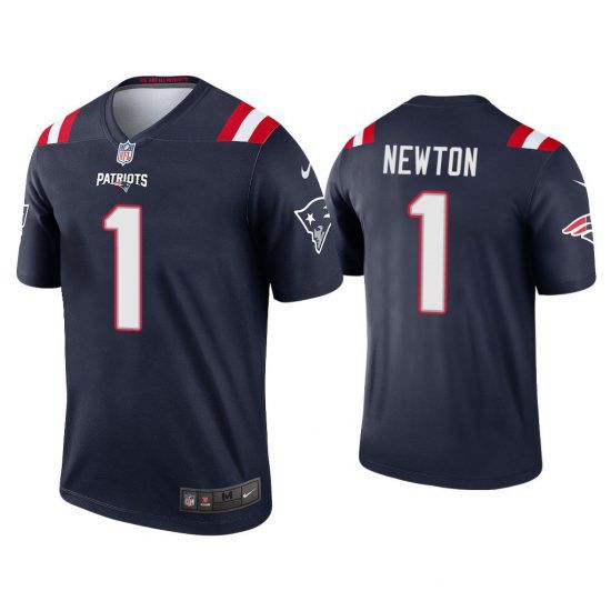 Men New England Patriots 1 Cam Newton Nike Navy Inverted Legend NFL Jersey